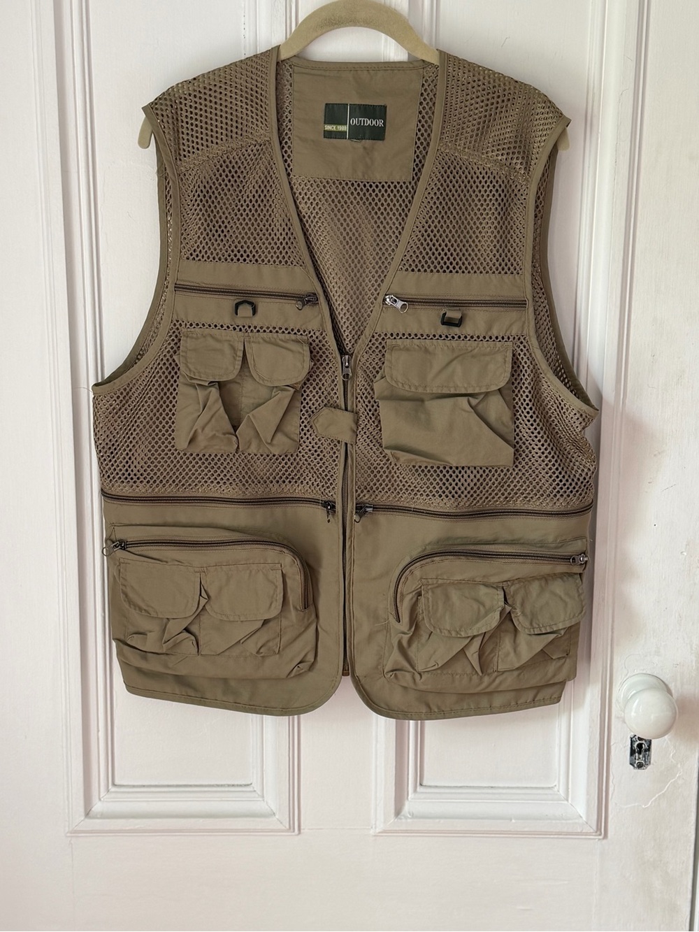 Men’s Outdoor Mesh Openwork Camouflage Journalist Photography Fishing Vest